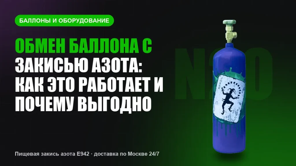 Обмен баллона с закисью азота: как это работает и почему выгодно
