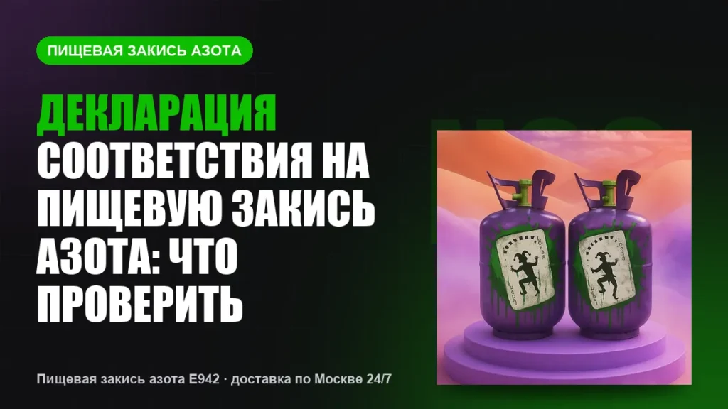 Декларация соответствия на пищевую закись азота: что проверить