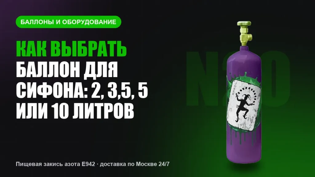 Как выбрать баллон для сифона: 2, 3,5, 5 или 10 литров